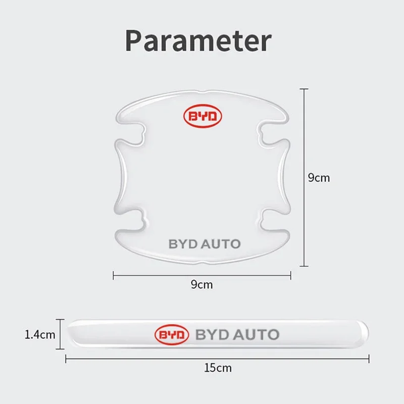 Защитная наклейка на чашу дверной ручки автомобиля для BYD F3 G6 S6 Song Yuan Qin Tang Surui L3 F6 S8