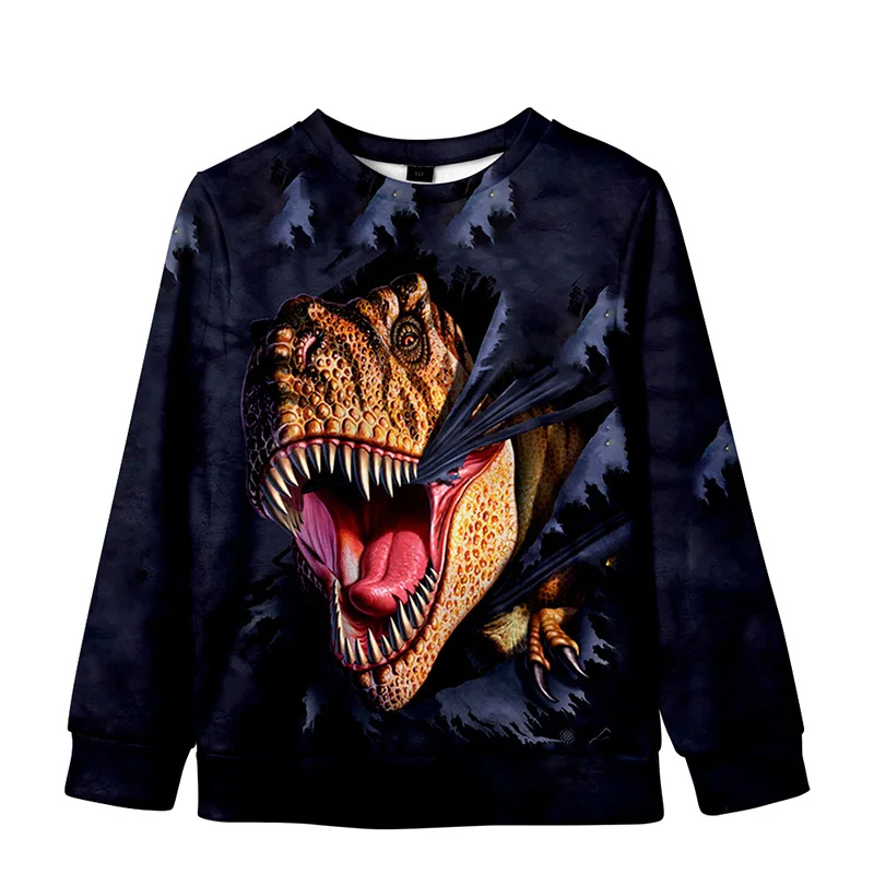Мужские и женские толстовки с динозавром тираннозавром свитеры 3D мультяшным