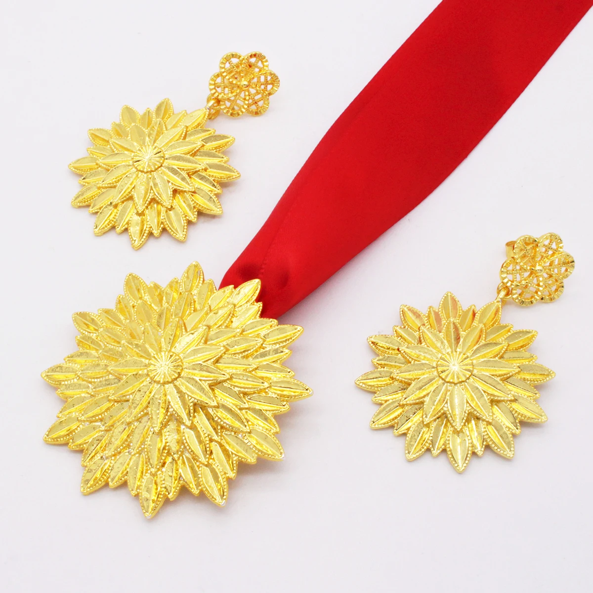 Роскошные элитные свадебные ювелирные украшения в эритрейском стиле для невесты