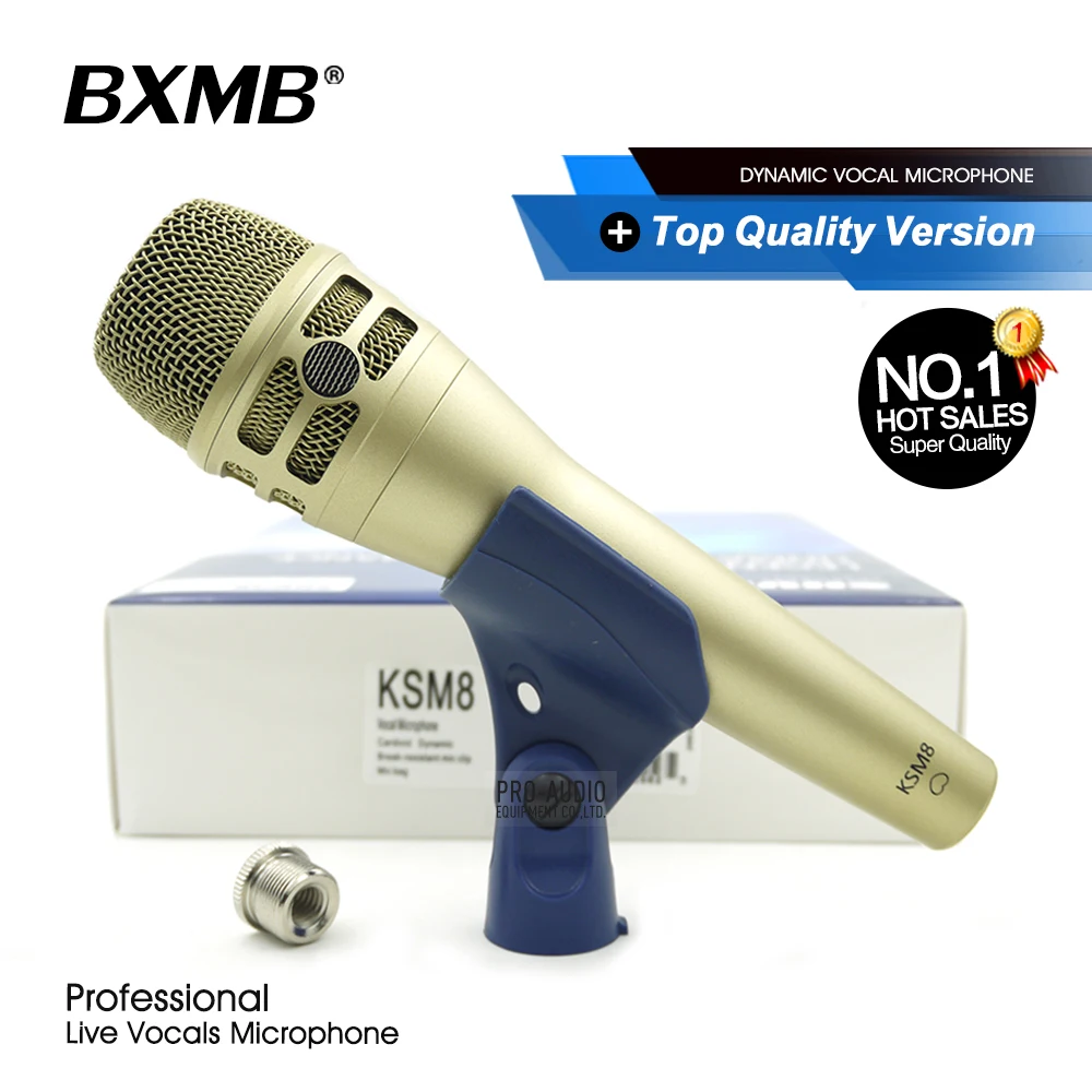 

Top Quality KSM8 Professional Dynamic Wired Microphone KSM8C Super-cardioid Handheld Mic For Live Vocal Karaoke Studio Recording