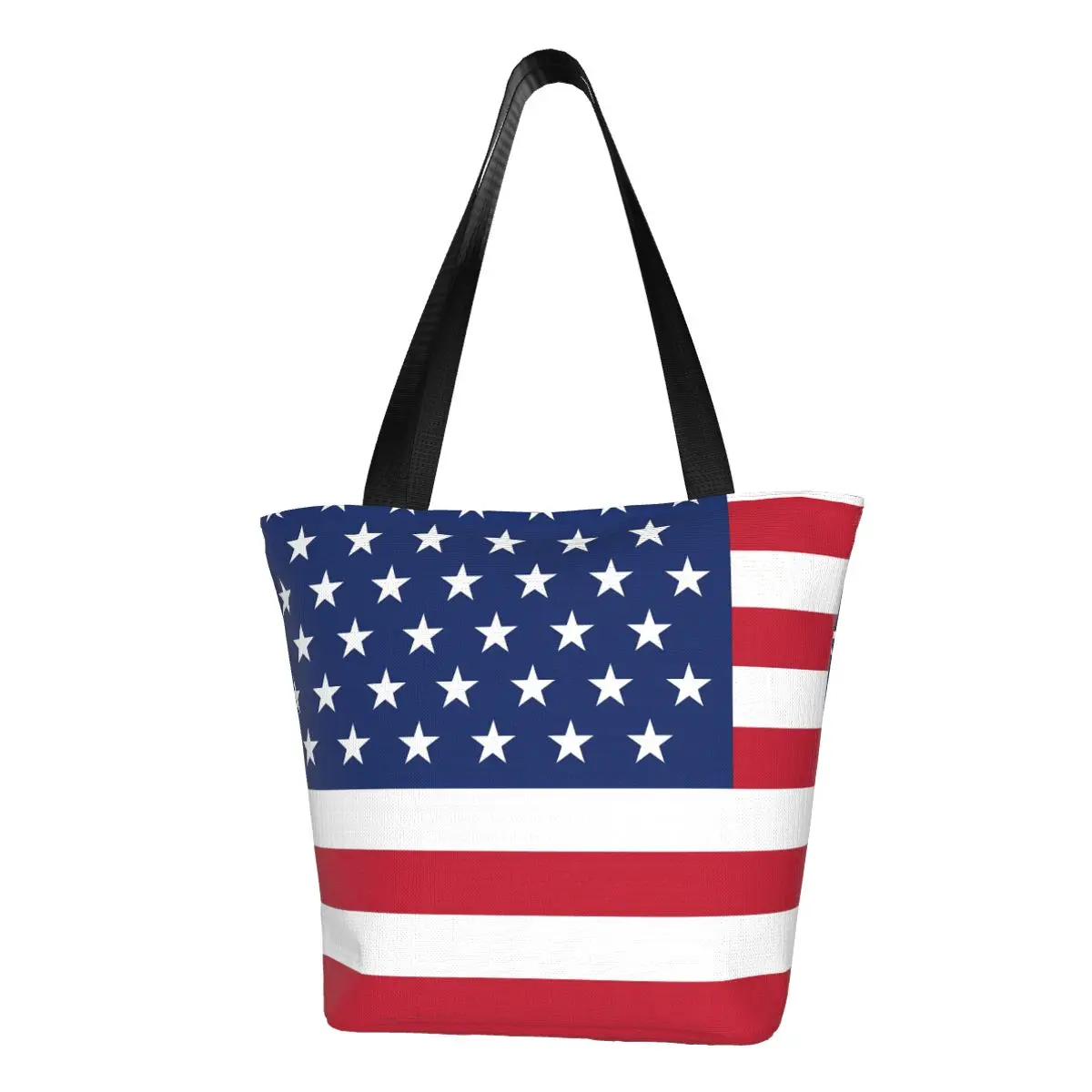 

Сумка-шоппер с флагом США, с рисунком звезд и полосок, женская сумка через плечо Y2k, сумка-тоут из полиэстера, школьные женские сумки