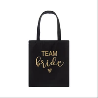 team bride print party shopping tote canvas bag wedding female shoulder bag team bride graphic women handbag fashion handbag bag