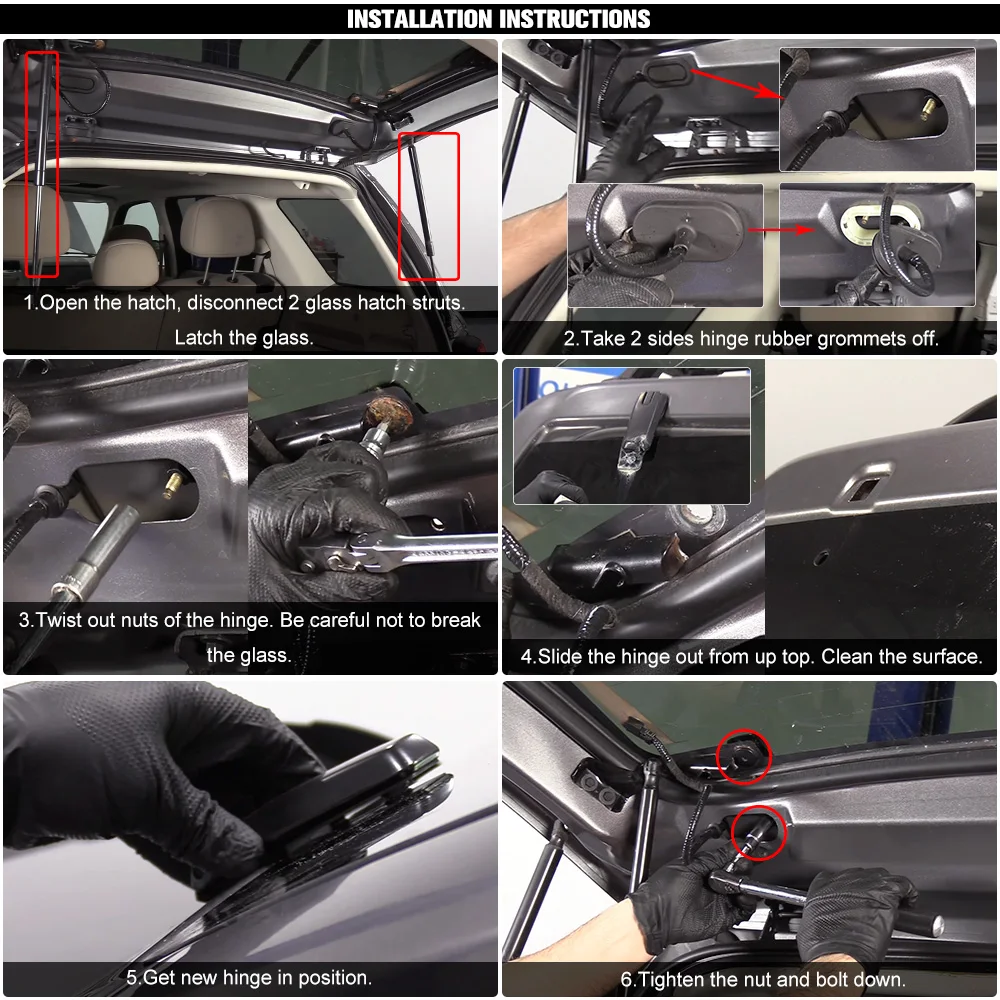 YL8Z78420A68BA YL8Z78420A69BA задний левый и правый шарнир заднего стекла для Ford Escape 2001-2007 Mercury