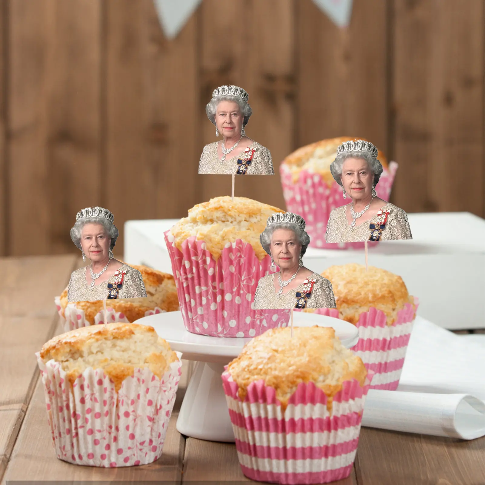Украшения для торта Королева юбилейта топперы кексов Елизавета флаг Юнион Джек и