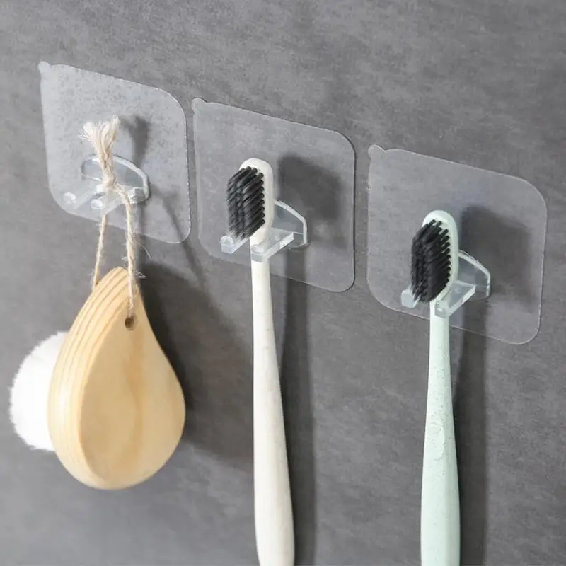 

1pcs Toothbrush Holder Transparent Travel Stand Toilet Shaver Organizer Tooth Brush Storage Rack Plastic Bathroom Accessories