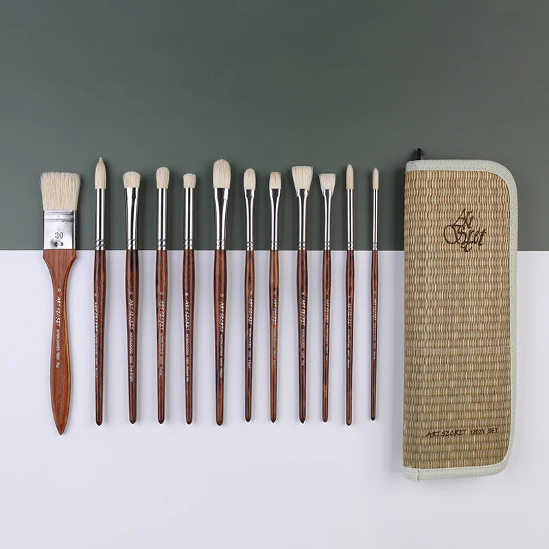 Artsecret #12021, кисть для акварельных красок, нанесение масляной и акриловой краски, 12 шт./набор, многофункциональные инструменты для творчества Chungqing