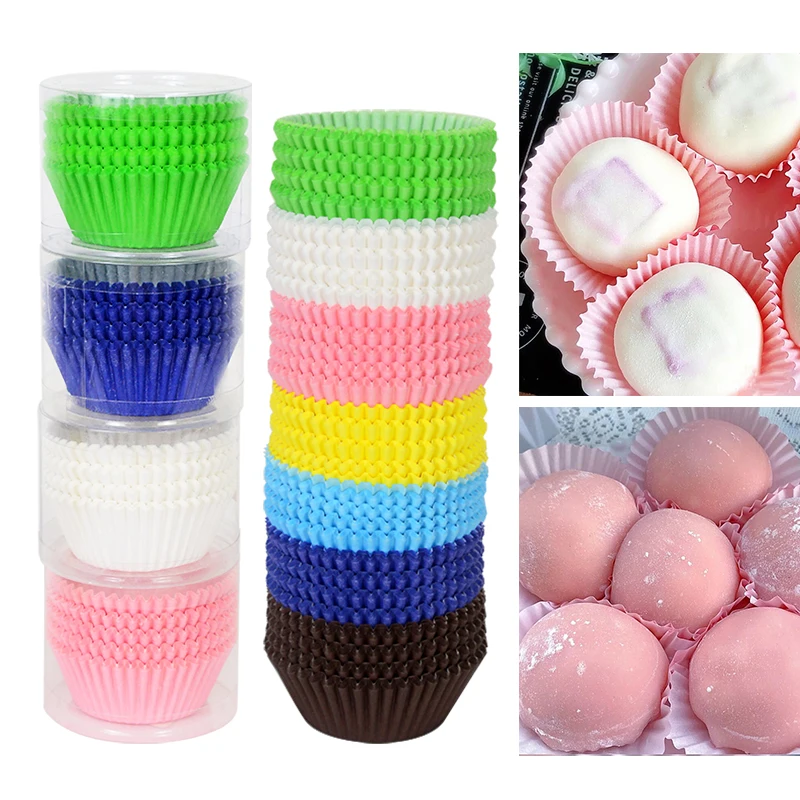 

100Pcs Cupcake Liners Baking Muffin Cake Paper Cups Case For Wedding Party Kitchen Bakeware Pastry Cake Decor Tools Baby Shower