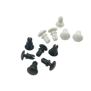 500 Pcs Black Nylon 3.0 3.5mm Bottom Dia Push Clips Rivets Fasteners R3035 R3045 R3055 R3065 R3075 R3080 R3090 R3100 R3535 R3545