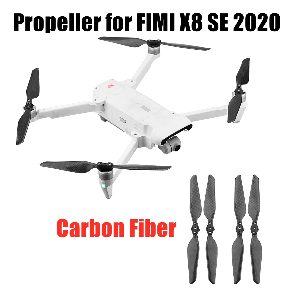 

for FIMI X8 SE 2020 Carbon Fiber Propeller Props Blade Replacement Light Weight Quick Release Wing Fans for FIMI X8 SE Accessory