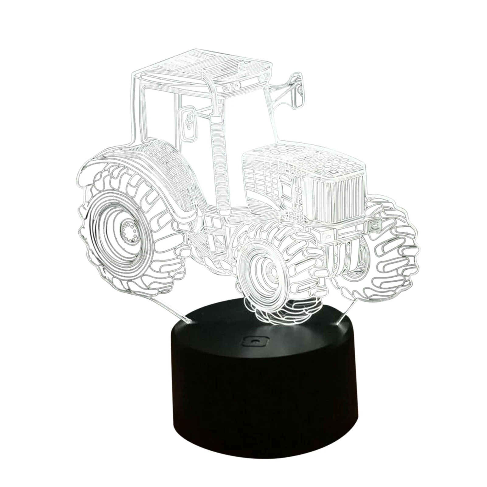 

Kids Bedroom Decorative Night Light 7 Colors Gifts Tractor Shape Home Touch Control 3D Illusion Led Funny Atmosphere Lamp Party