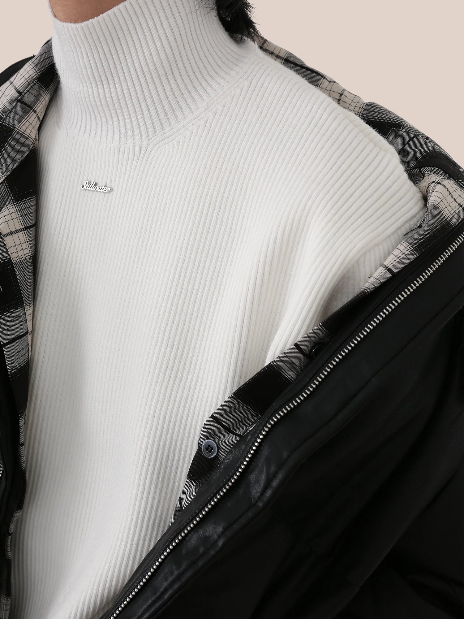 Осень-зима 2023 парный утолщенный свитер с воротником средней длины для мужчин и