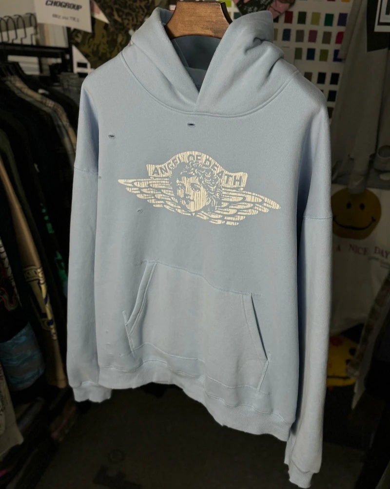 Толстовка 24ss в стиле Св. Майкла с надписью Angel