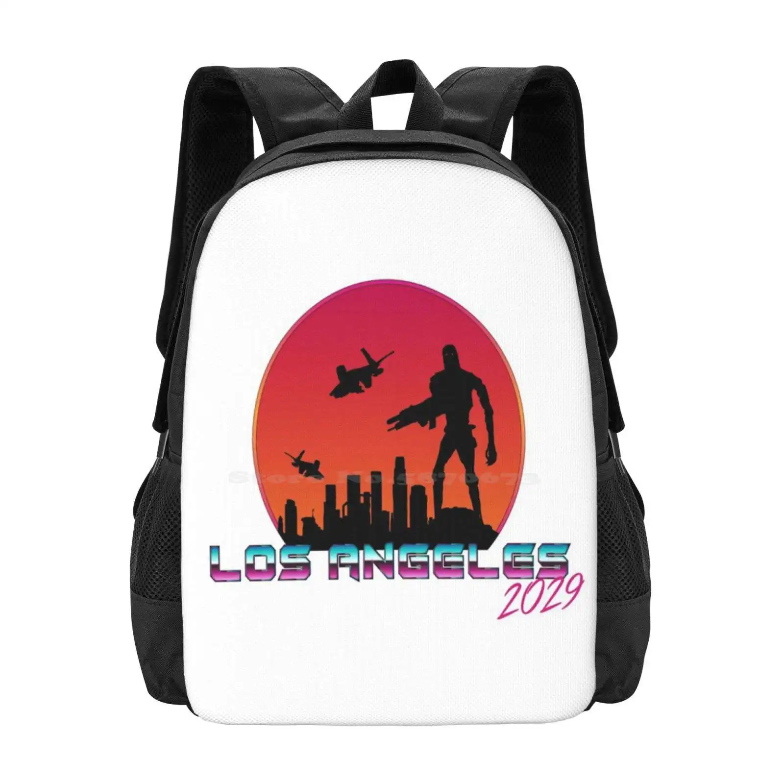 

Los Angeles 2029 Bag Backpack For Men Women Girls Teenage Terminator Judgement Day James Cameron Arnold Schwarzenegger Linda