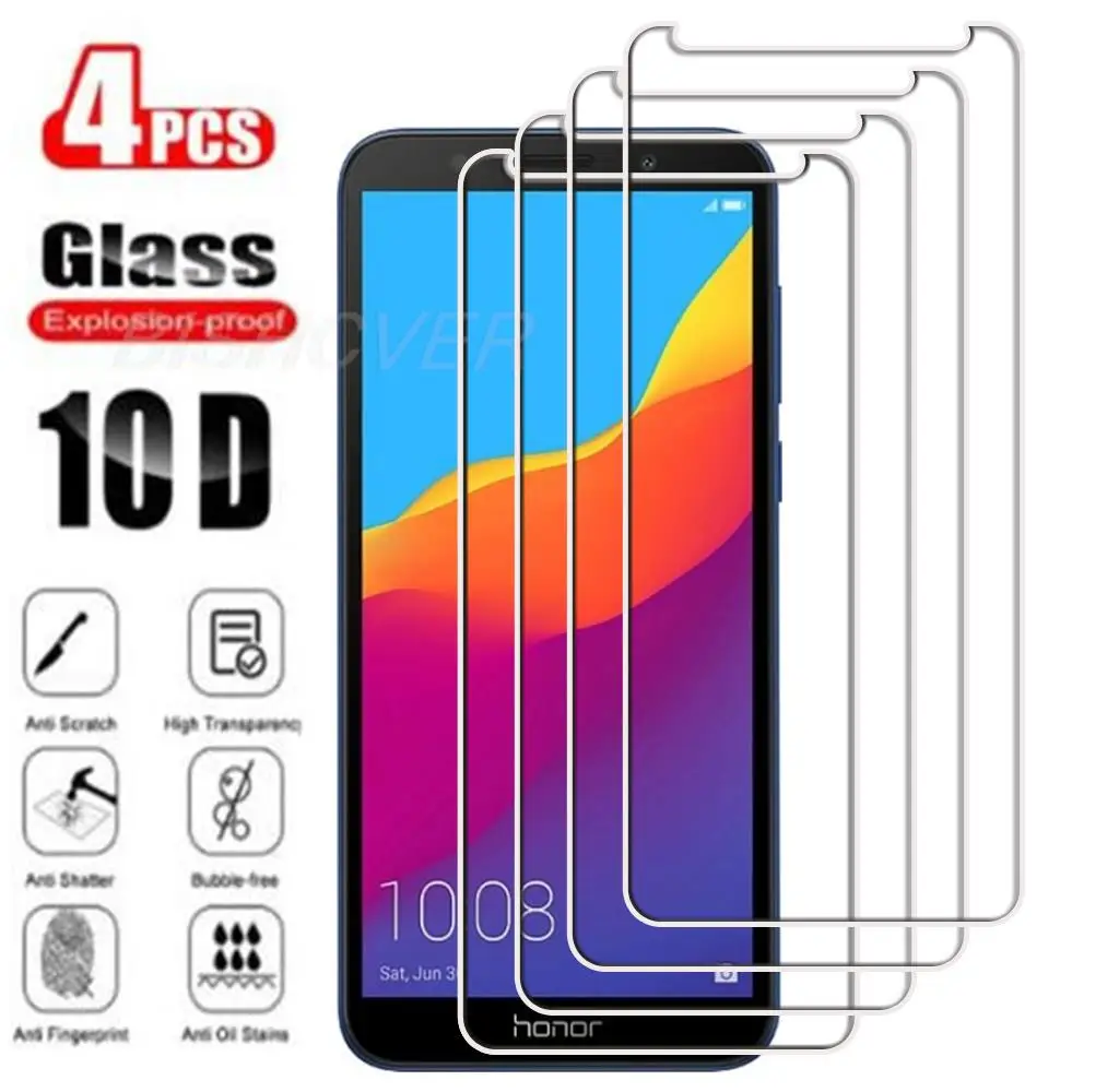 

4Pcs Tempered Glass For Huawei Honor 7A 5.45" Honor 7S Play7 DUA-TL00 L22 L12 AL00 LX3 Screen Protector Protective Glass Film 9H