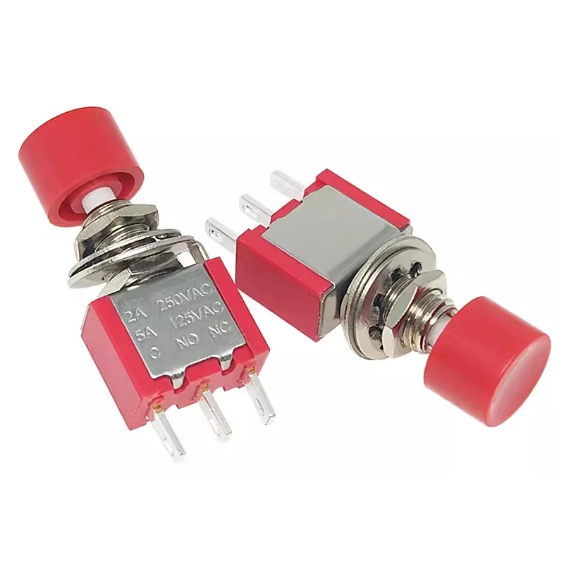 

5-50 шт. PS-102 3-контактный C-NO-NC 6 мм мини-мгновенный автоматический возвратный кнопочный переключатель 2A250VAC/5A 120VAC тумблеры MTS-102