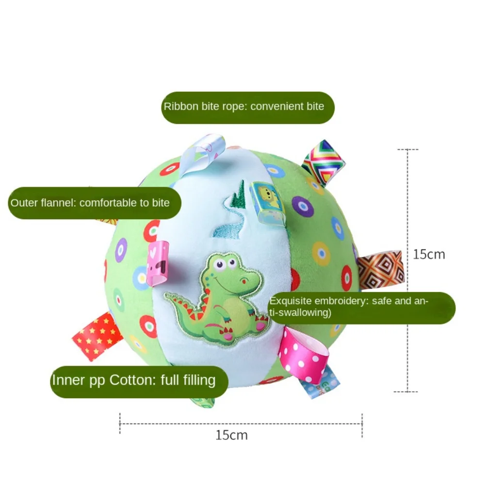 z dzwoneczkami Pluszowa zabawka wokalna dla niemowląt Piłka do piłki nożnej Wizualna piłka dotykowa Zabawka miękka pluszowa żucia psa