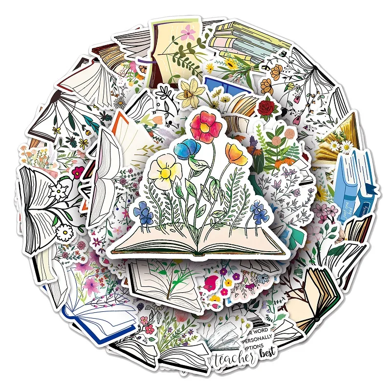 

Cute Stationery Sticker Flower Book Kawaii Birthday Sticker