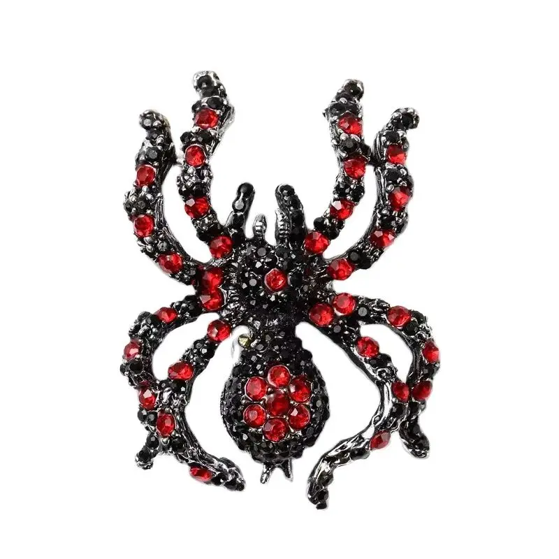 

Wuli&baby Sparkling Rhinestone Spider Brooches For Women Men Big Insect Casual Party Brooch Pin Gifts
