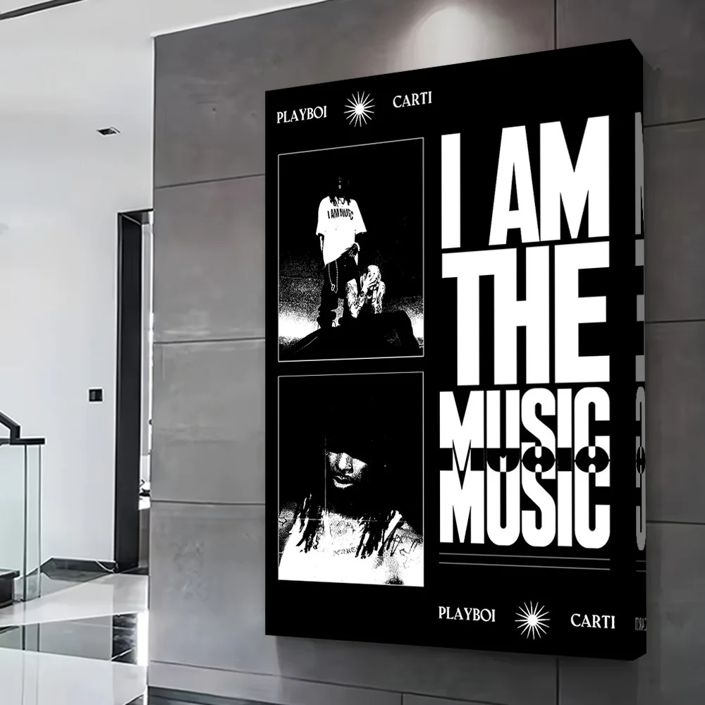 Фото Постер с принтом Playboi Carti - I Am The Music, настенная живопись на холсте, подарок для роскошного декора, украшение для стен №2