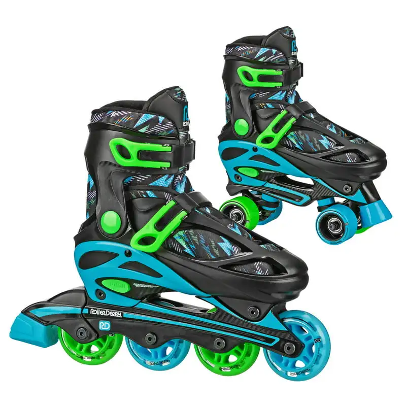 

Sprinter Boy's 2n1 Adjustable Quad and Inline Skate Combo Lightning, Size 12-2