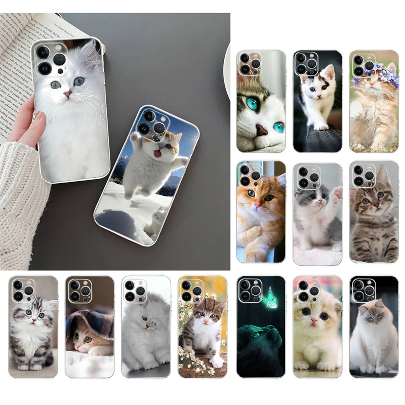 

Phone Case For iphone 14 Pro Max 13 12 11 Pro Max XS XR X 12mini 7 8 Plus SE Lovely Cat Case Funda
