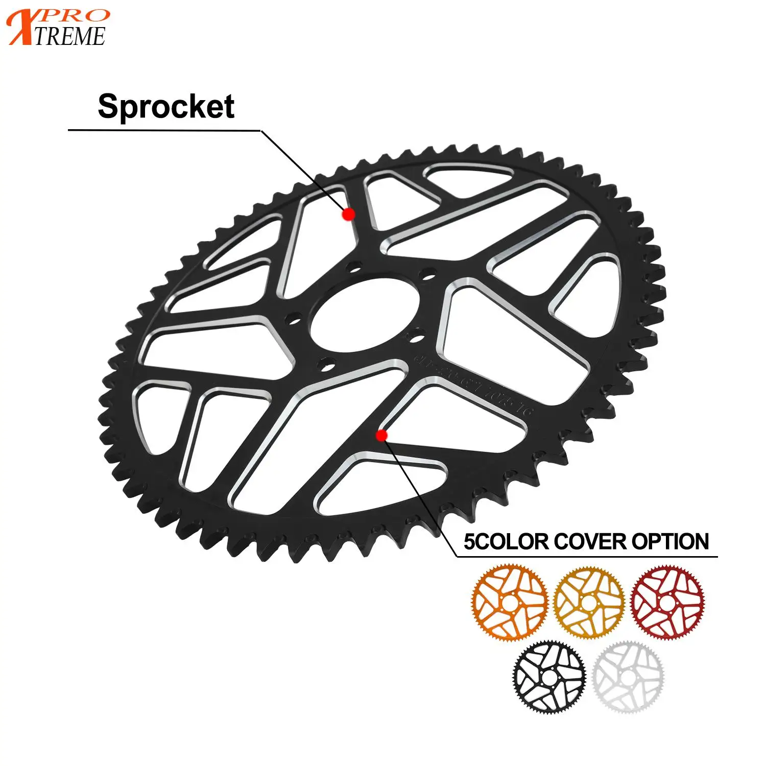 

7075 Aluminum Alloy 58T 62T Chain Sprocket For Sur-Ron Light Bee S X For Segway X160 X260 For Talaria Sting Electric Dirt Bike