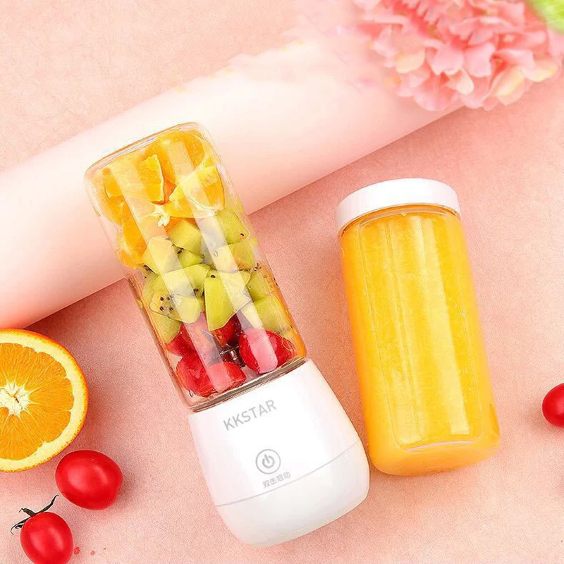 

Charging/discharging Protection Fruit Mixer Usb Rechargeable Large Capacity Juicer Cup Portable 450ml Orange Fruit Squeezer