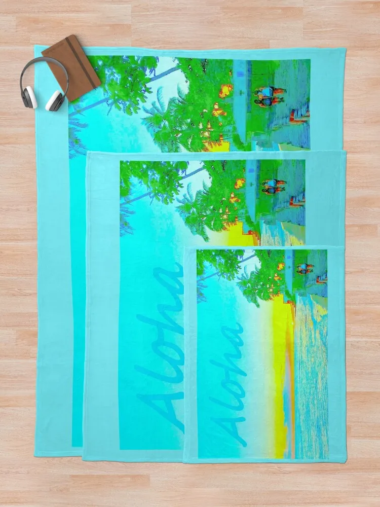 Leahi Park Sunset Aloha (Zoom) пледы тонкие мягкие плюшевые клетчатые красивые одеяла на