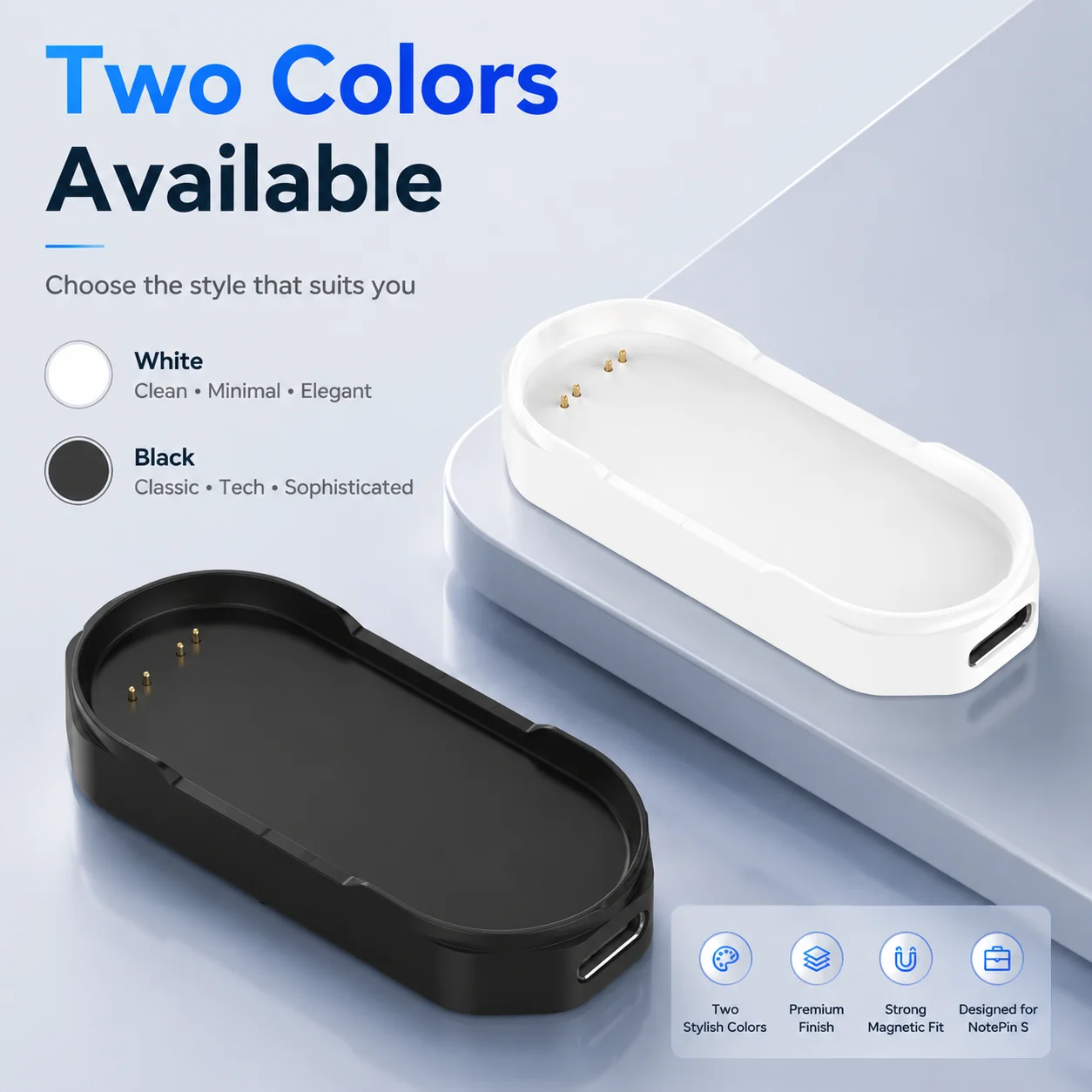 Фото Зарядная база USB-C для диктофона PLAUD NotePin AI, компактная станция быстрой зарядки, элегантный дизайн, зарядная док-станция. №4