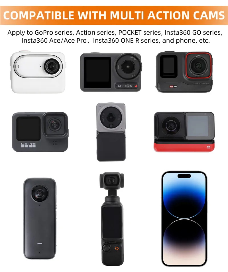 Магнитное автомобильное крепление для DJI OSMO Pocket 3 Insta 360 X4 X3 GO 3S ACE Pro 2