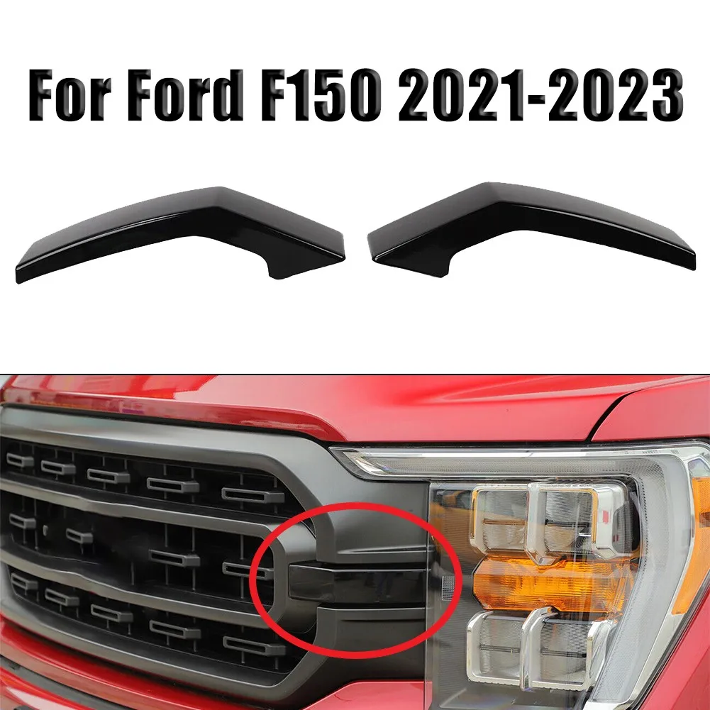 

Передняя Центральная решетка гриля для Ford F150 2021-2023, черные вставки из АБС-пластика, накладка, украшение из черного АБС-пластика для вашего ав...