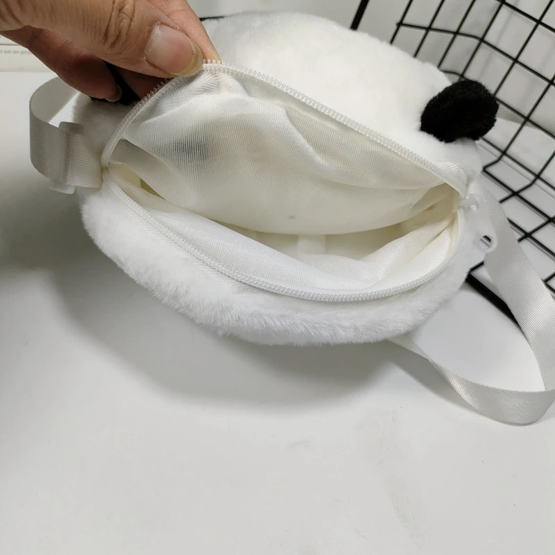 Cute Kawaii Faux Fur Crossbody Bags Wallet Purse plush Shoulder Bag Toy Children School Backpack Kids Gift Toys