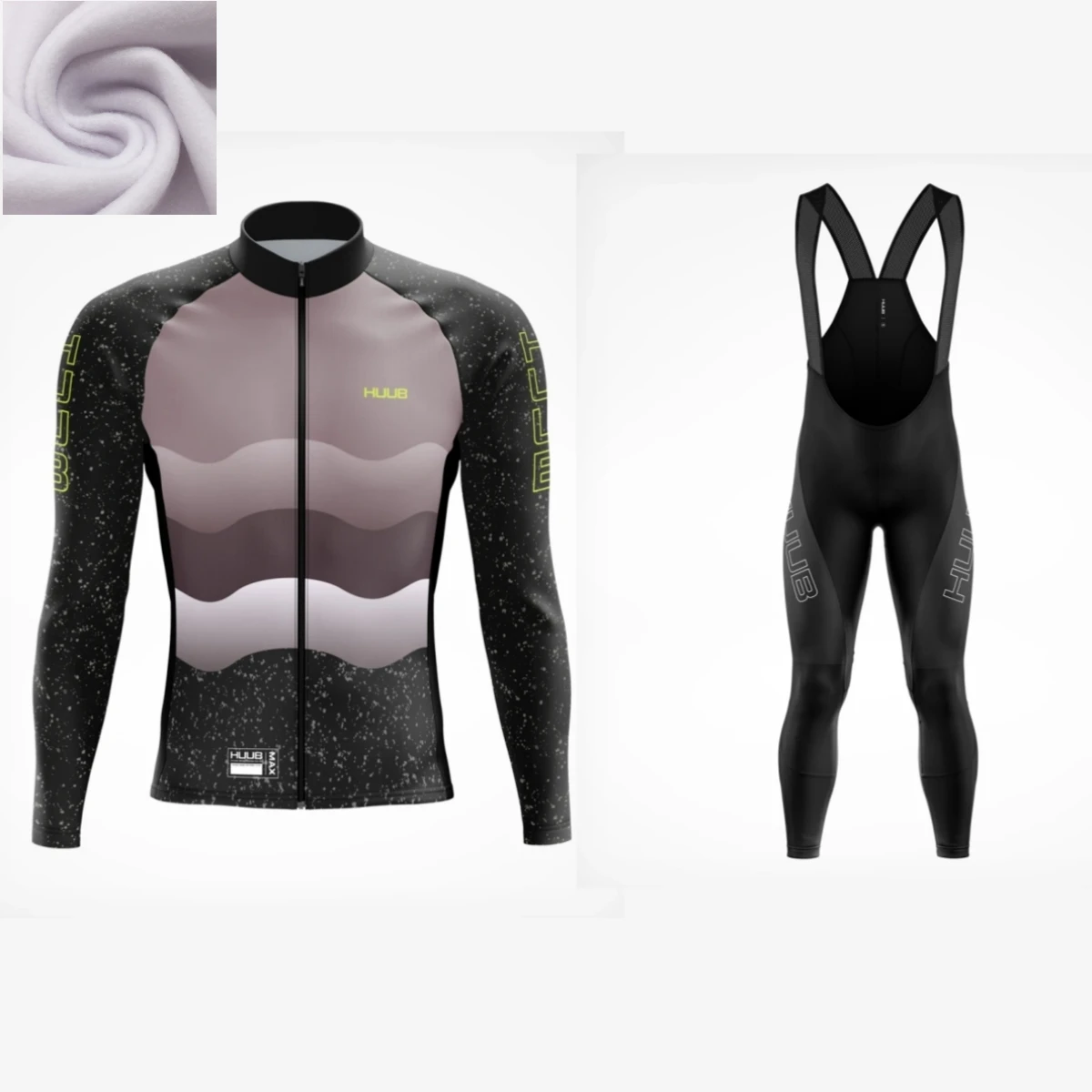

HUUB зимний комплект велосипедной одежды с длинными рукавами, Мужской флисовый комплект велосипедной одежды