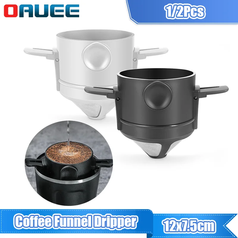 

Coffee Funnel Dripper Coffee Portable Coffee Filters Stainless Steel Easy Clean Reusable Drip Coffee Funnel Coffee Brewing Tools