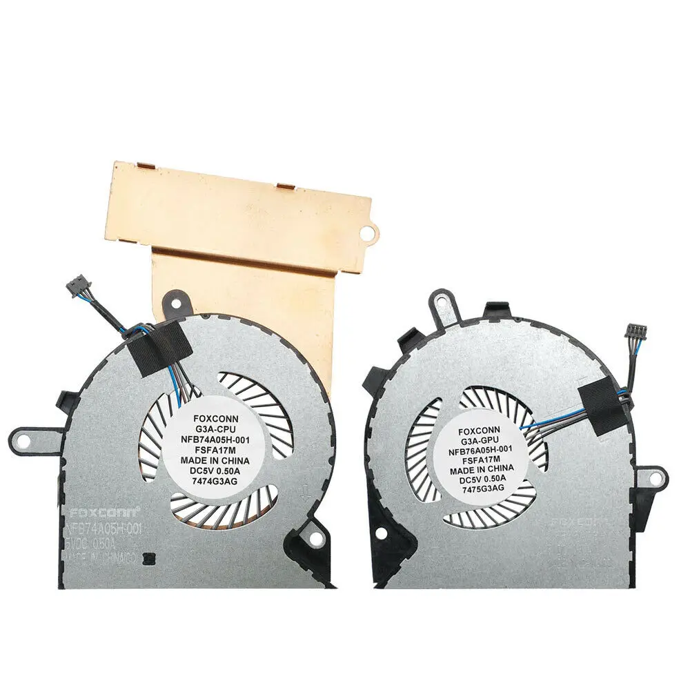 

Fan For HP OMEN 15-CE TPN-Q194 929455 929456-001 NFB74A05H-001 NS75B00-16M02 NS85B00-16M03 NFB76A05H-001 G3A-GPU G3A-CPU
