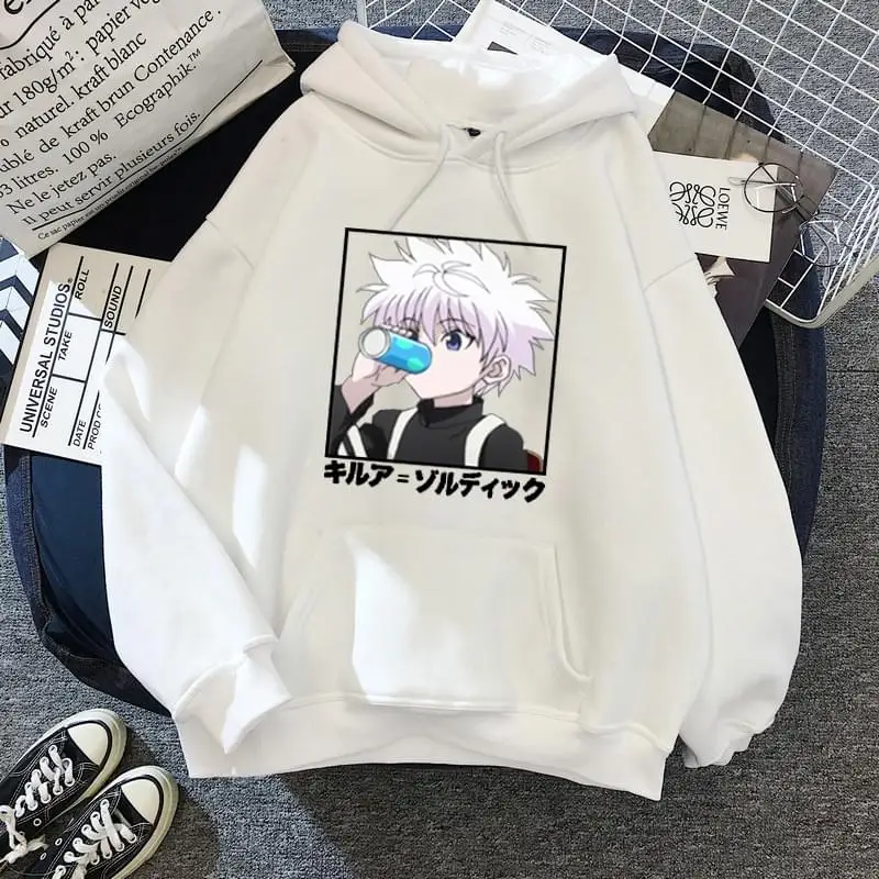 

Hunter X Hunter Anime Hoodie Sweatshirt Killua Zoldyck Kawaii Anime Manga Oversized Harajuku Fashion Hoodie Streetwear Clothes