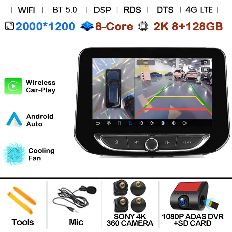 

Автомобильный радиоприемник Android 15 для Chevrolet Orlando 2 2018-2023 GPS Carplay Мультимедийный плеер Навигация Стерео Авто DSP Головное устройство QLED