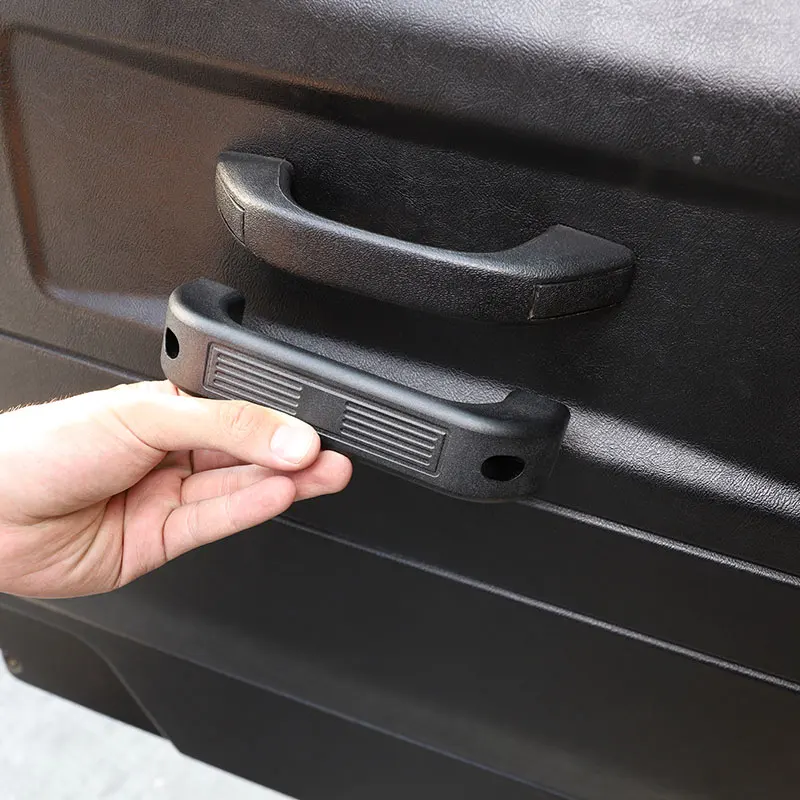 For Land Rover Defender 90 110 130 2014-2018 Car styling Aluminum alloy Black Car Interior Door Handle Trim Car Accessories