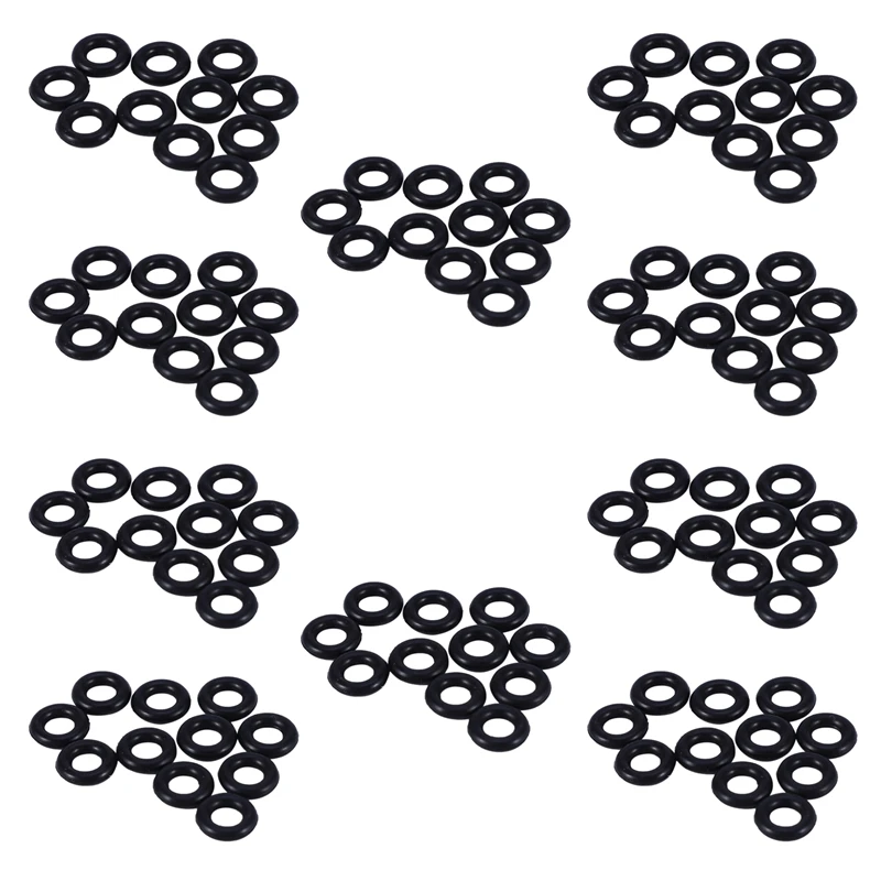 

New 200 Pcs Black Rubber Oil Seal O Shaped Rings Seal Washers 8 X 4 X 2 Mm