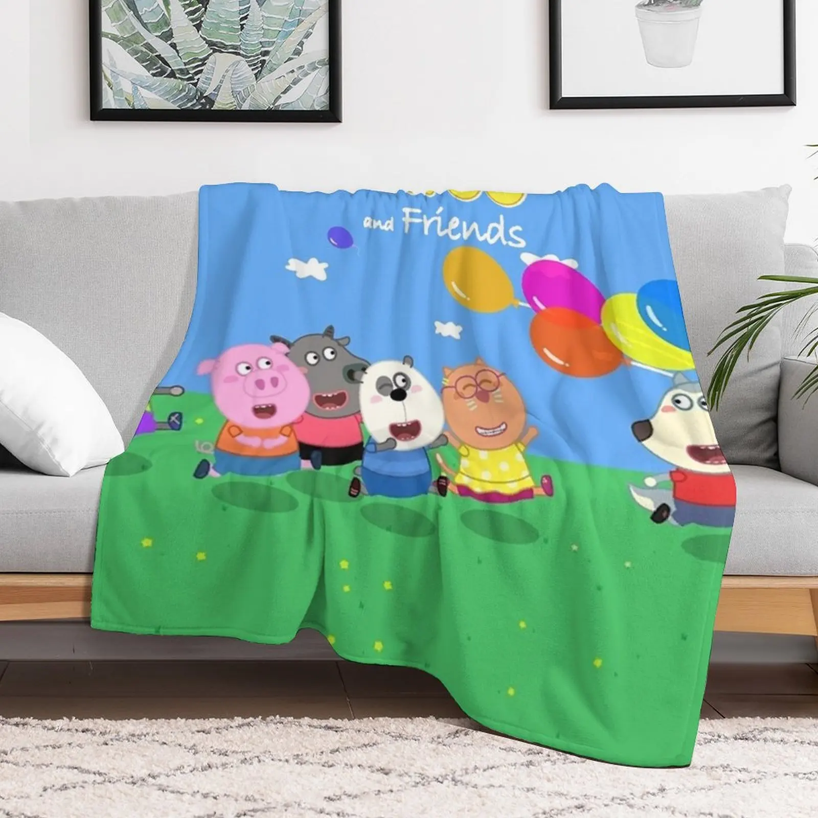 Pagia New Wolfoo and Friends-это анимированное 2021 дисковое одеяло плюшевое смешное