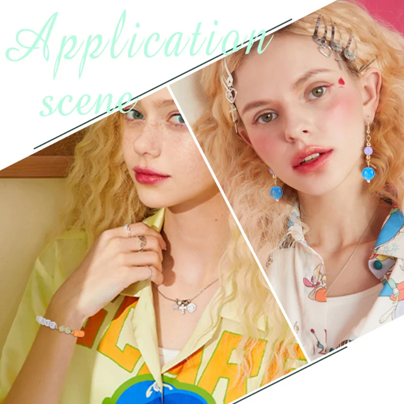 534Pcs Mixed Color Acrylic Beads 6/8/10/12mm Round Loose Spacer Bead for DIY Bracelet Necklace Earring Jewelry Making Crafts