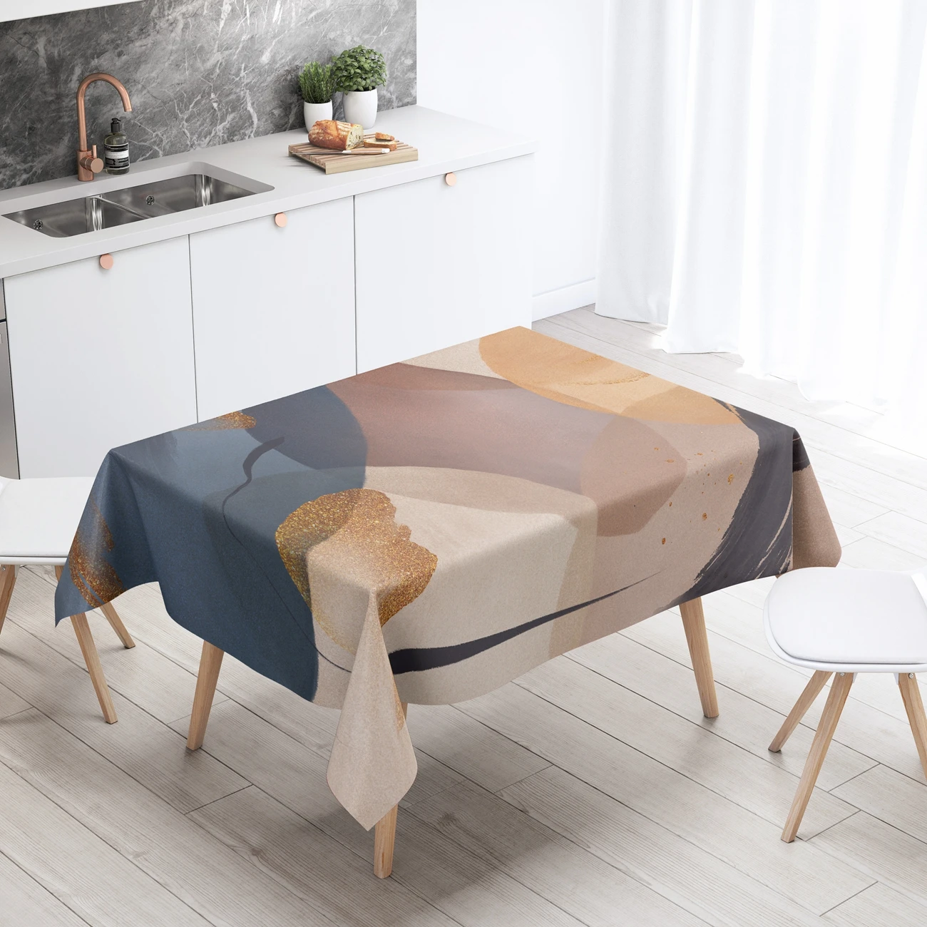 

Modern Style Art Rectangular Tablecloth Tablecloth Art Abstract Tablecloth Decoration Table Cover Anti Fouling Tablecloth