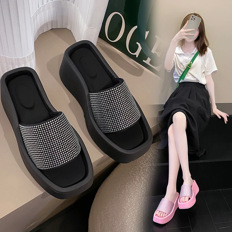 

Sandalias Mujer Verano 2022 Sandals Peep-Toe Shoes Woman High-Heeled Platfroms Casual Wedges For High Heels Shoe Shark Slides