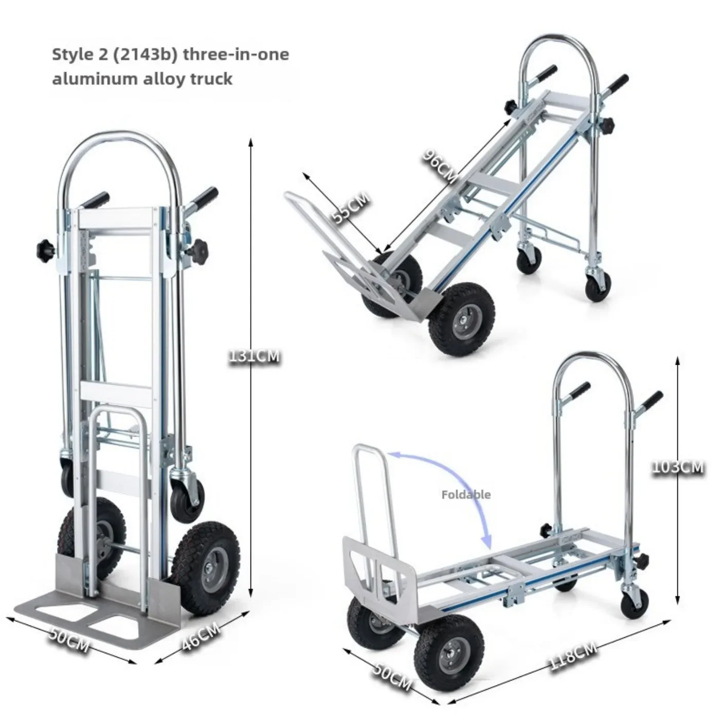 Планшетный грузовик из алюминиевого сплава Load King Складная тележка Tiger Transporter