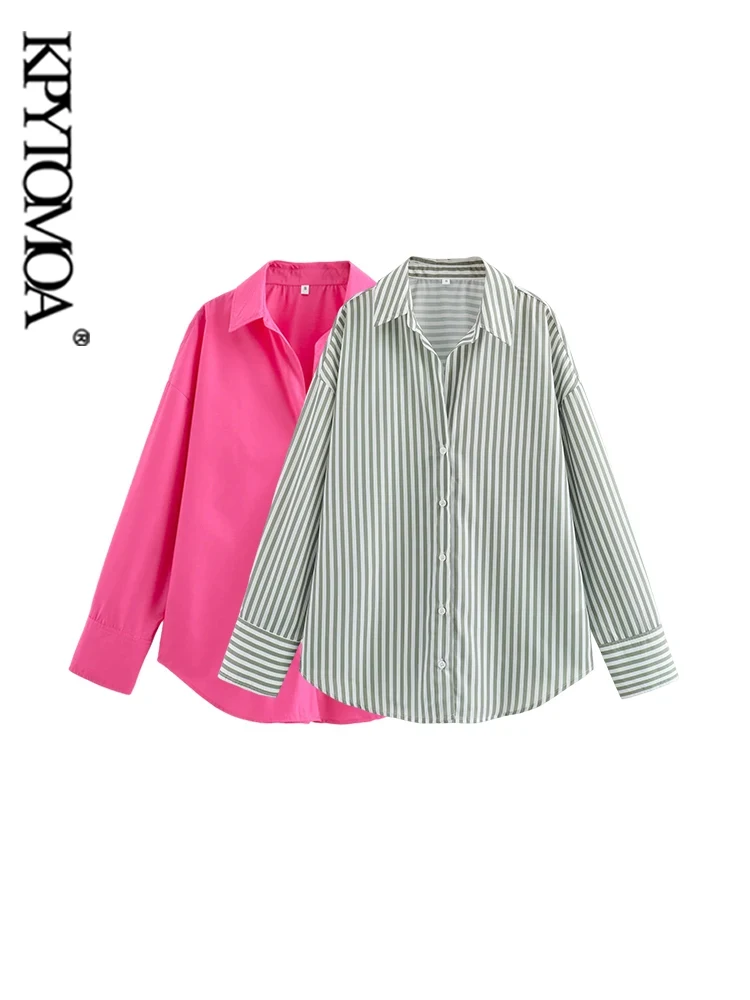 Женская блузка с длинным рукавом на пуговицах