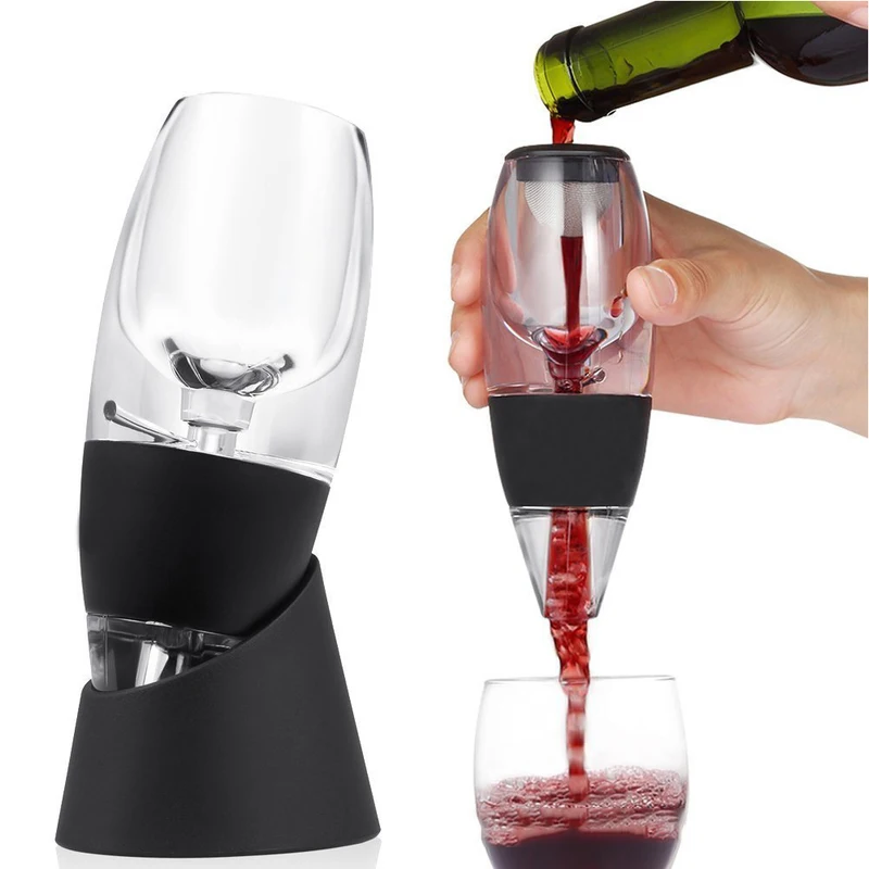 

Portable Red Wine Decanter Aerator Bernoulli Air Magic Aerator Red White Wine Whisky Quick Decanter Equipment Bar Tool