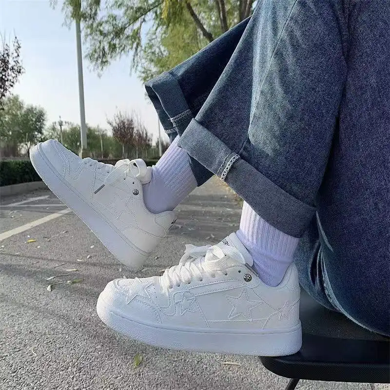 Women Casual Sneakers Personalized Stars Running Sport Shoes Tennis Shoes Skateboard Shoe Trainers Skate Flats Walking Sneakers
