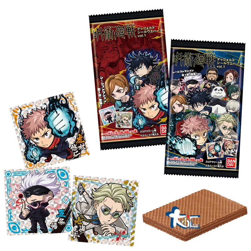

Japanese Anime Original Kawaii Candy Toys Cards Jujutsu Kaisen Sticker 1 Q Version Itadori Yuji Figure for Boy Kids Girls Gift