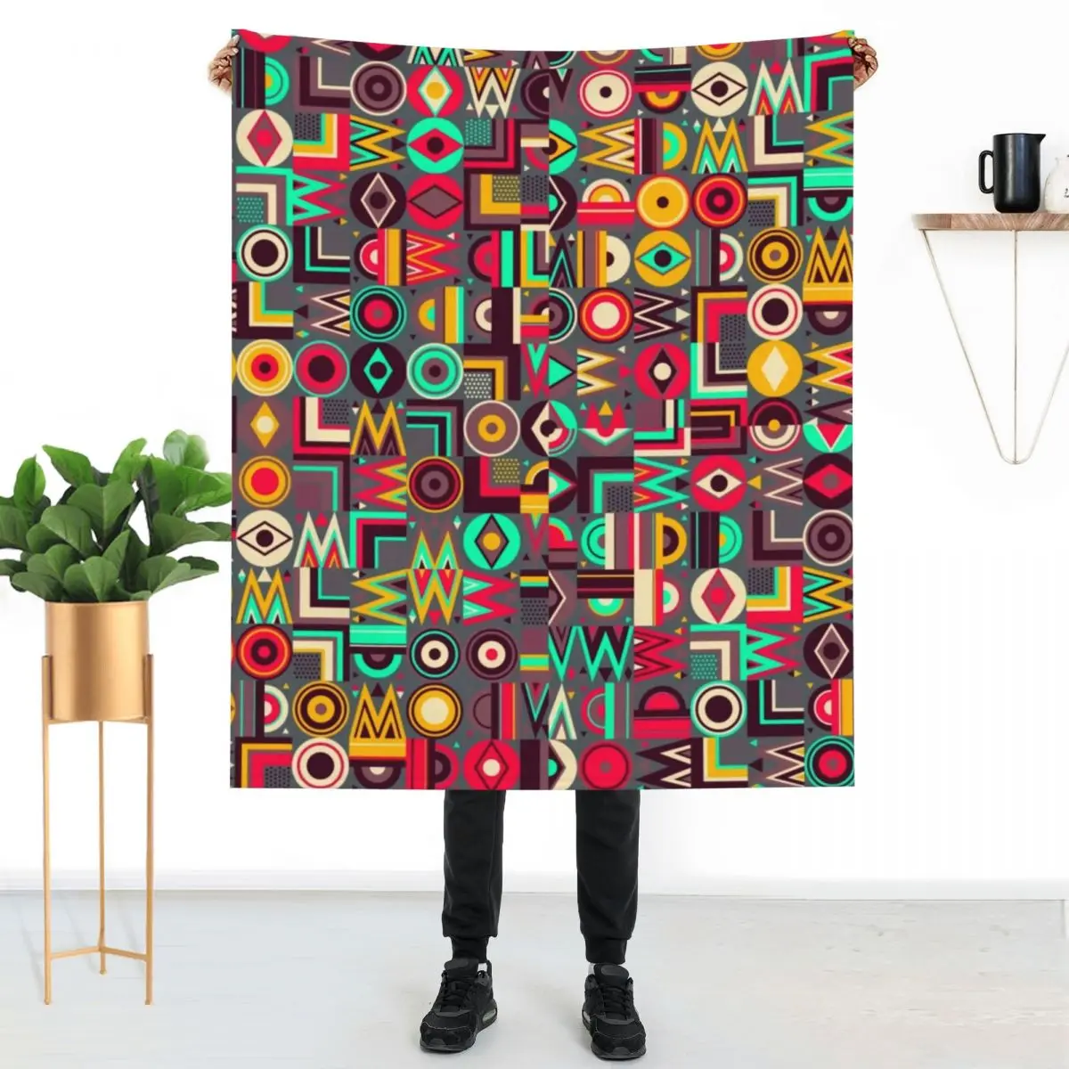 

Abstract Letters Blanket Graffiti Print Fluffy Luxury Throw Blanket Thick On the Bed Blankets