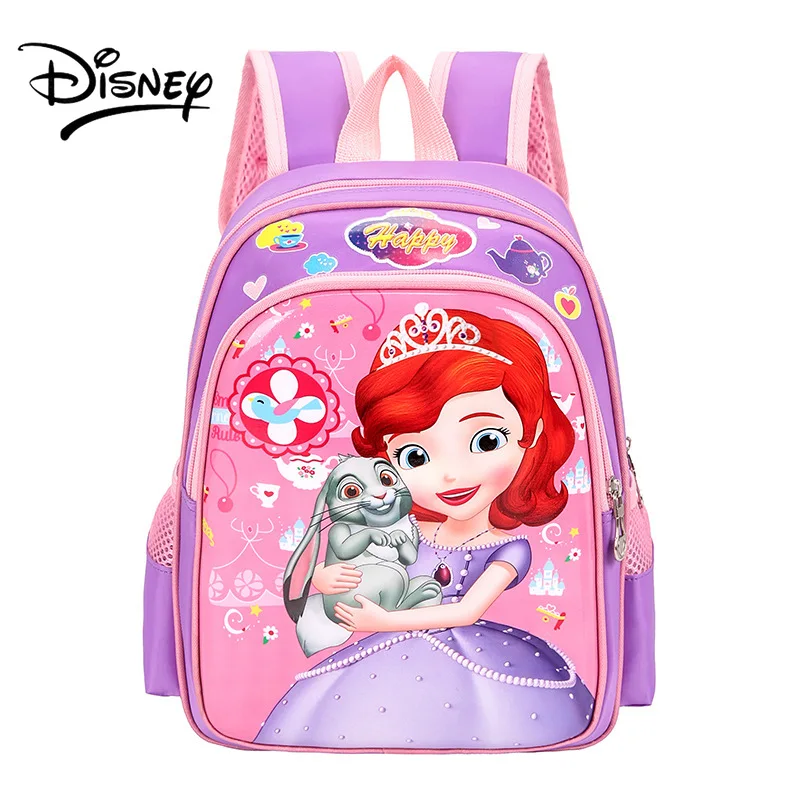 Disney Children's Backpack for Kids School Bag Cute Cartoon Car Boys Durable Waterproof Kids Backpacks Kindergarten Student